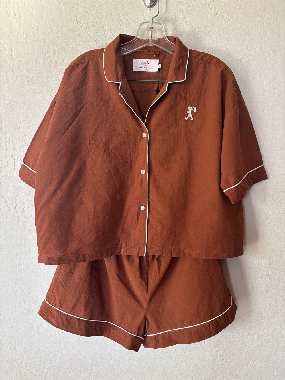 Papinello X Karen Walker organic cotton pajama set